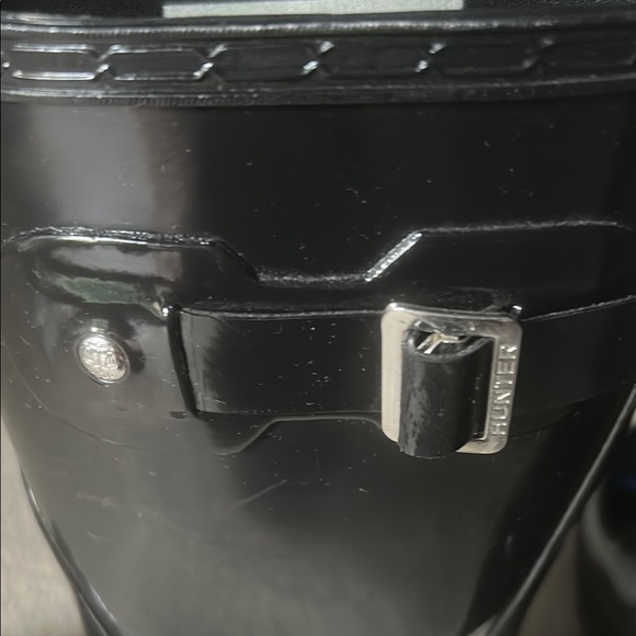 Hunter Glossy Black Waterproof Boots Sz 8 - Picture 7 of 11